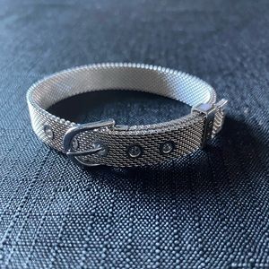 Silver Mesh Buckle Bracelet